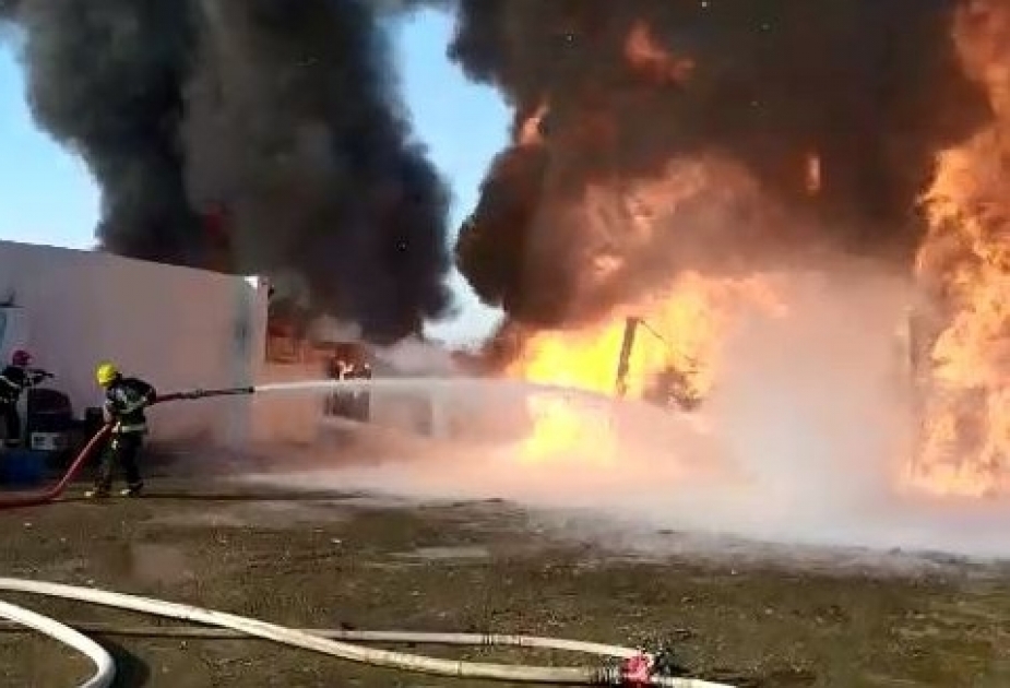 FHN: Səngəçalda baş vermiş yanğında 50 ton dizel yanacağı yanıb