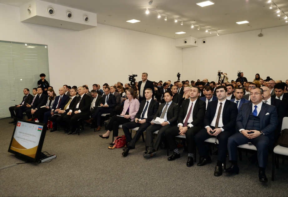 Azərbaycan-İsveçrə biznes forumunda iqtisadi münasibətlərin inkişaf səviyyəsindən danışılıb