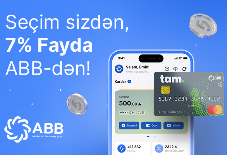 ®  7% дополнительных бонусов Fayda при оплате любой картой АВВ!