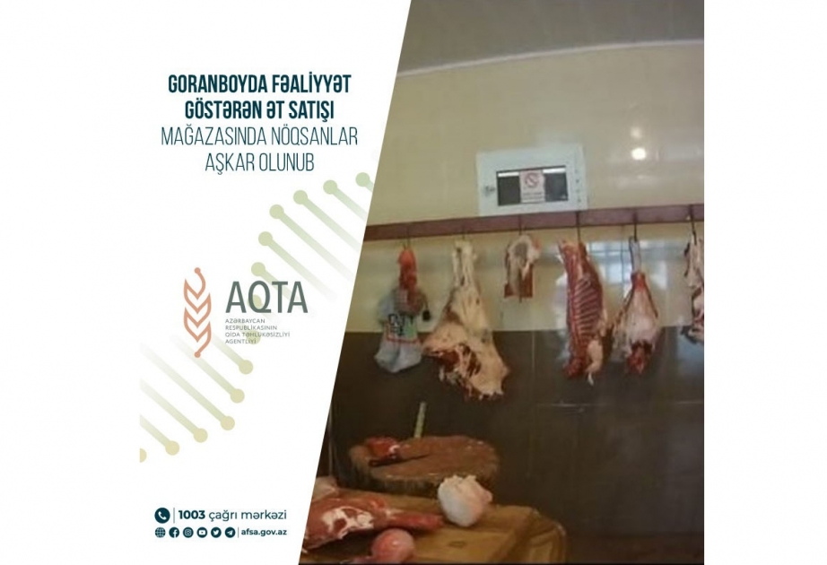 Goranboyda ət satışı mağazasında nöqsanlar aşkar olunub