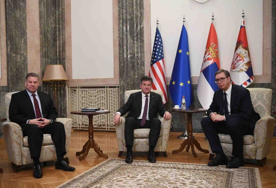 Serbian president holds talks with EU, US officials on de-escalation with Kosovo
