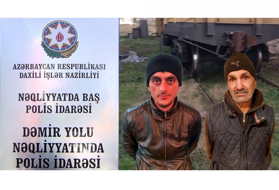Dəmir yolu vaqonlarının metal hissələrini oğurlamaq istəyən şəxslər saxlanılıblar