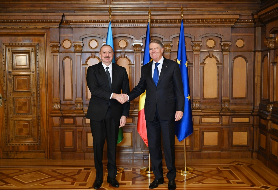 President Ilham Aliyev met with President of Romania Klaus Iohannis VIDEO