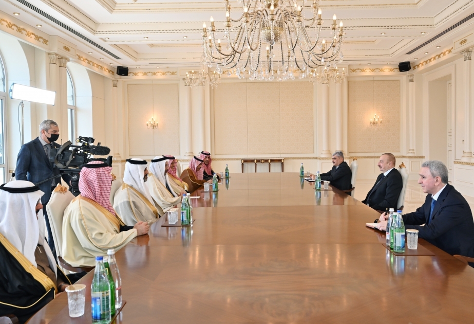 El Presidente de Azerbaiyán recibió a una delegación encabezada por el Ministro de Inversiones del Reino de Arabia Saudita