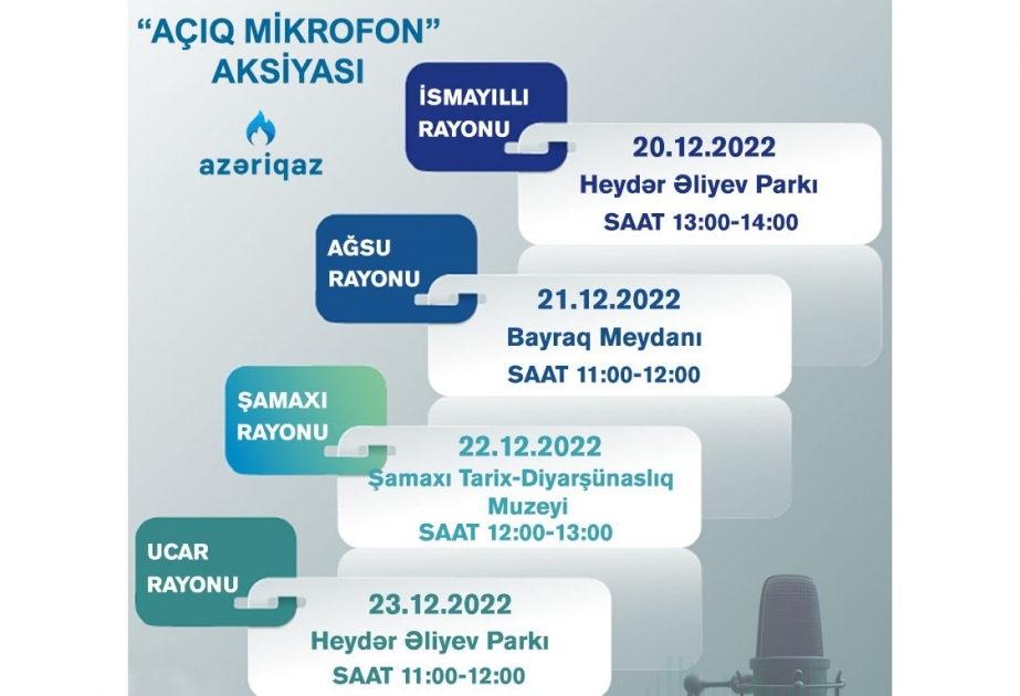 “Azəriqaz” daha 4 rayonda sakinlərin müraciətlərini dinləyəcək