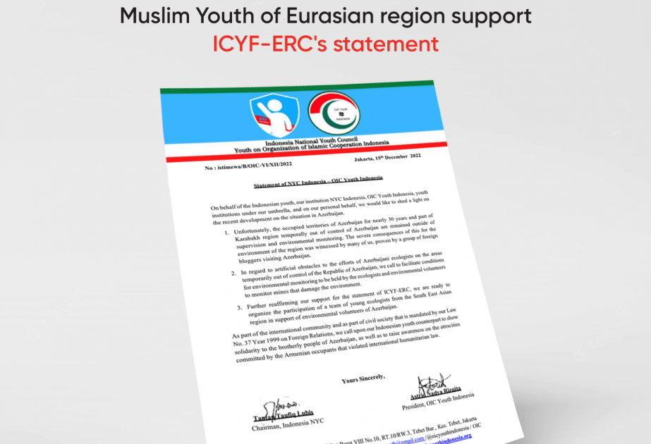 Indonesian youth express support for eco-action of Eurasian Regional Center of ICYF