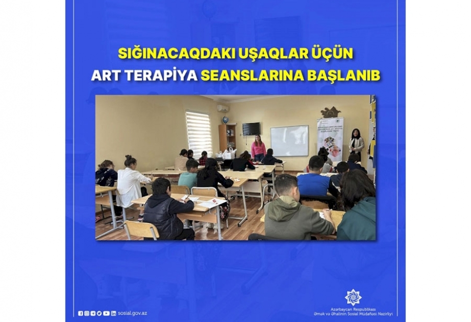Sığınacaqdakı uşaqlar üçün art-terapiya seanslarına başlanılıb
