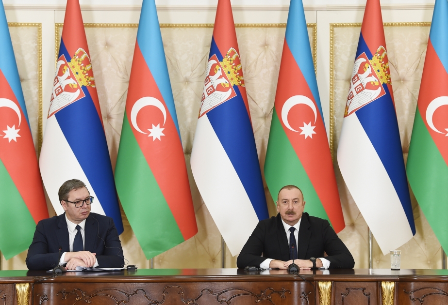 Президенты Азербайджана и Сербии выступили с заявлениями для прессы ОБНОВЛЕНО -2 ВИДЕО