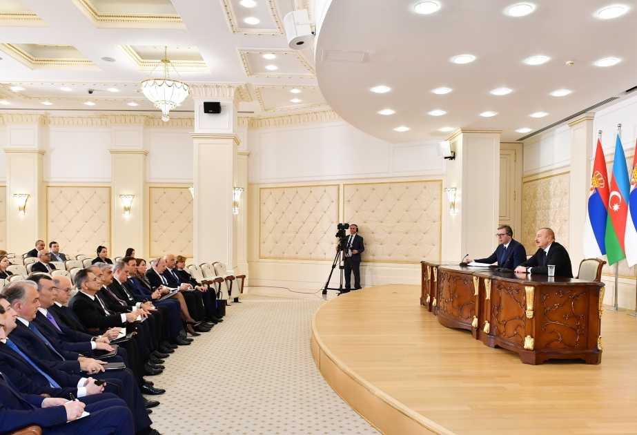 President Ilham Aliyev: Azerbaijan and Serbia have great potential in the field of transport and logistics