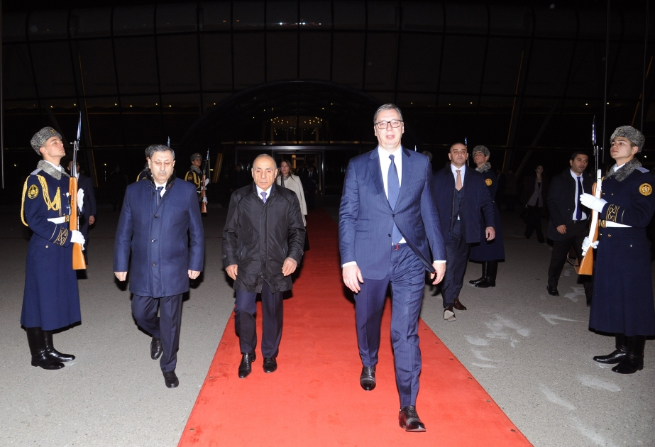 Le président serbe Aleksandar Vucic termine sa visite de travail en Azerbaïdjan