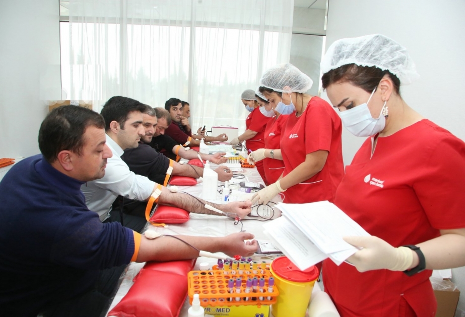 Ağcabədidə keçirilən qanvermə aksiyasında 100-dən çox donor qan verib