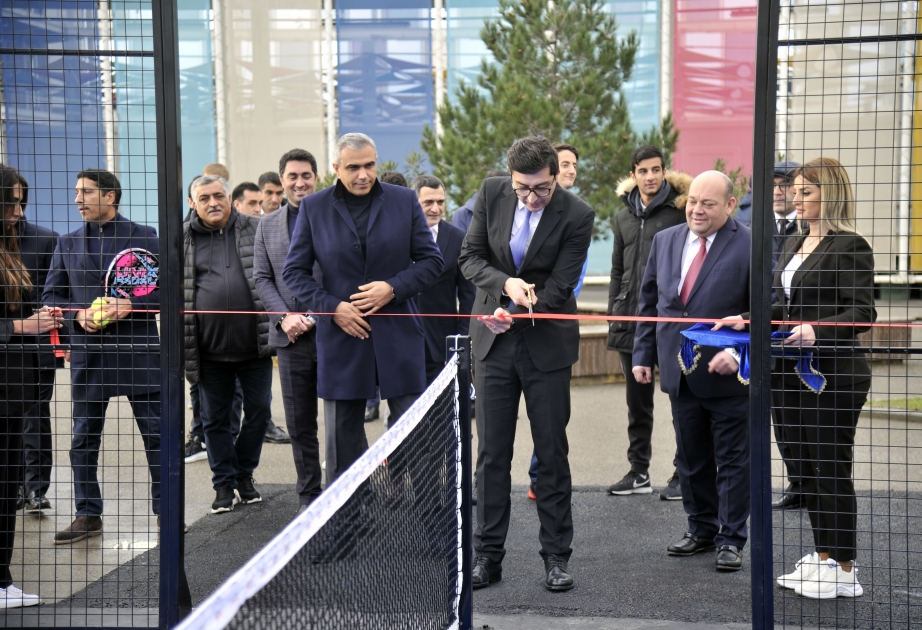 Su İdman Sarayında padel tennis kortunun açılışı olub