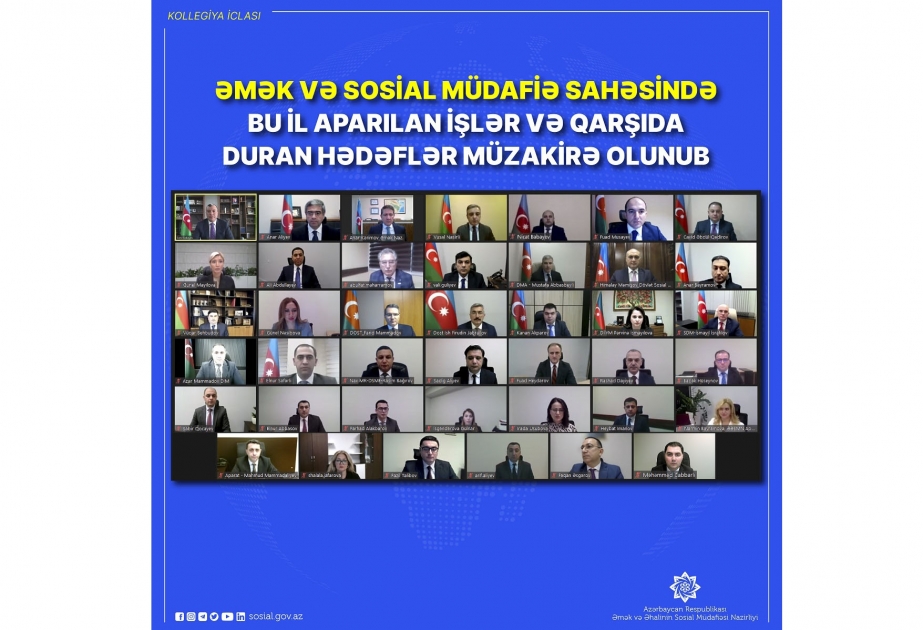 Əmək və sosial müdafiə sahəsində bu il aparılan işlər və qarşıda duran hədəflər müzakirə olunub