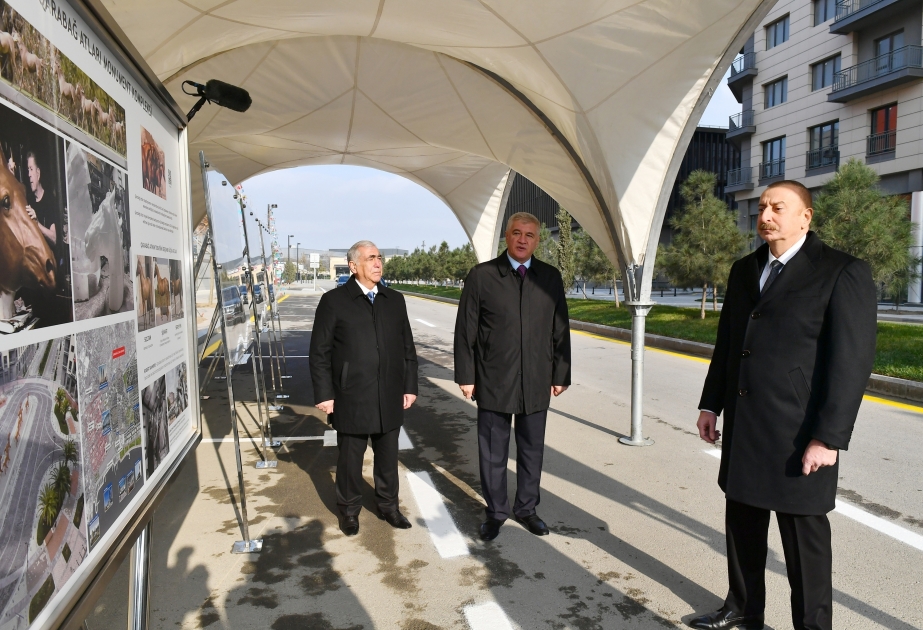 El Presidente de Azerbaiyán colocó la primera piedra del Complejo "Caballos de Carreras de Karabaj"