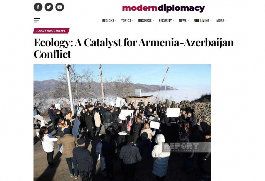 В издании Modern Diplomacy опубликована статья об акции протеста азербайджанских экоактивистов