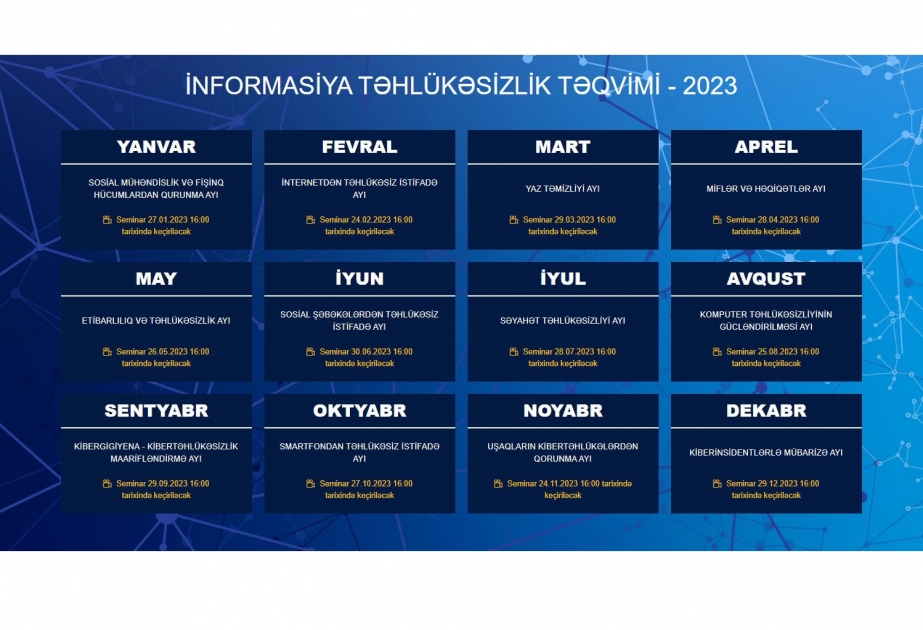 İnformasiya təhlükəsizliyi təqvimi