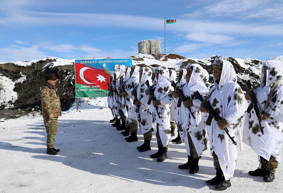 Морально-психологическое состояние военнослужащих, несущих службу в Кяльбаджарском районе, находится на высоком уровне ВИДЕО