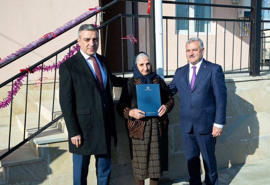 Bölgələrdə şəhid ailələri və müharibə ilə əlaqədar əlilliyi olan şəxslərə daha 100 mənzil və fərdi ev verilib