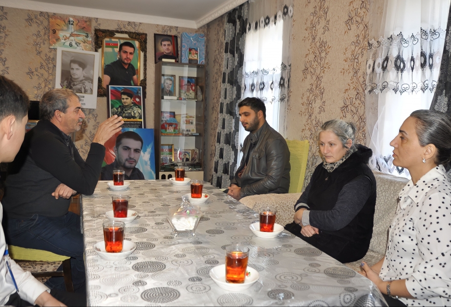 Şəhid ailələri ziyarət olunub