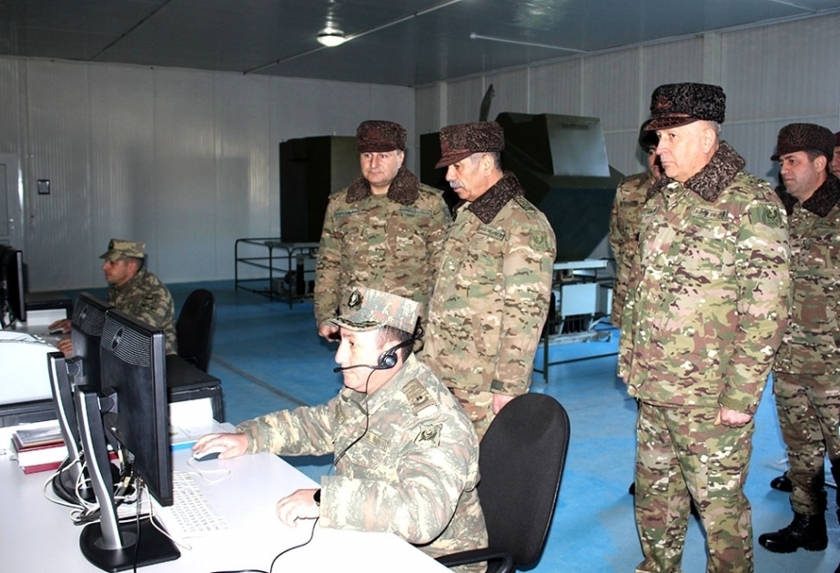 Azerbaijani defense minister inspects combat readiness of several military units
