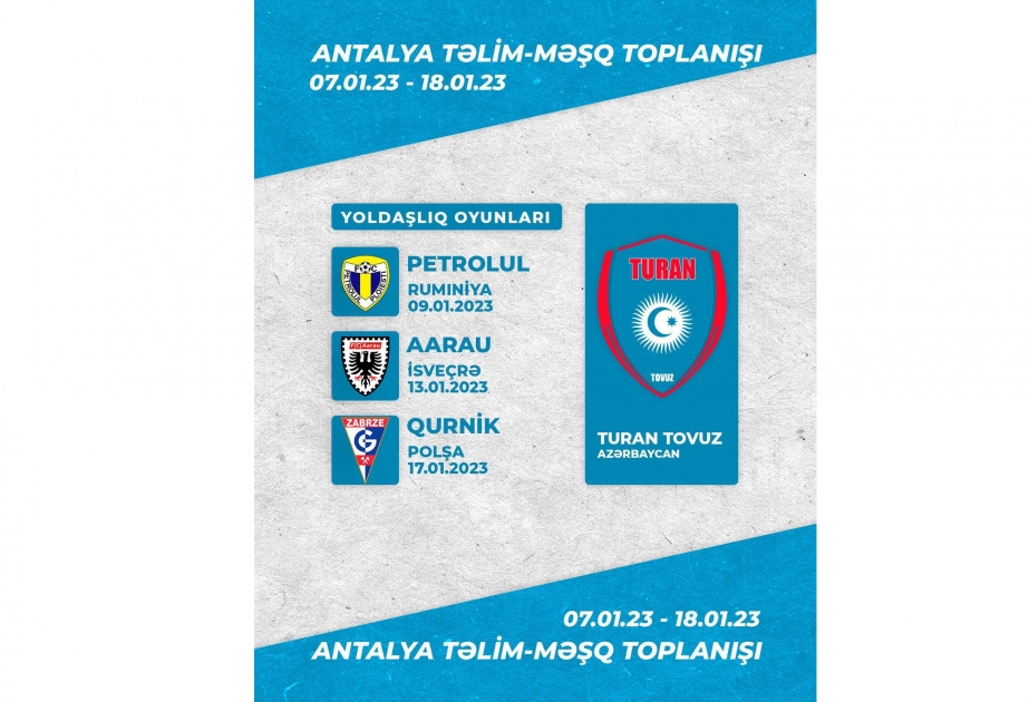 “Turan Tovuz”un yoxlama oyunlarındakı rəqibləri bəlli olub