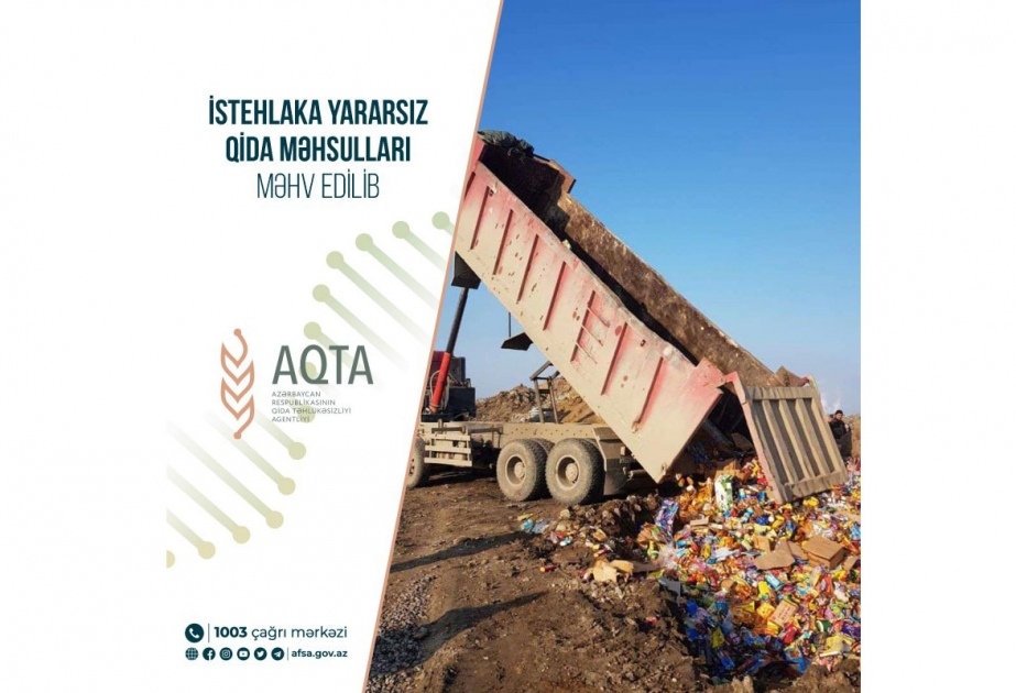 İstehlaka yararsız qida məhsulları məhv edilib