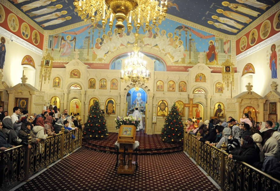 Православные Азербайджана отметили Рождество Христово ВИДЕО