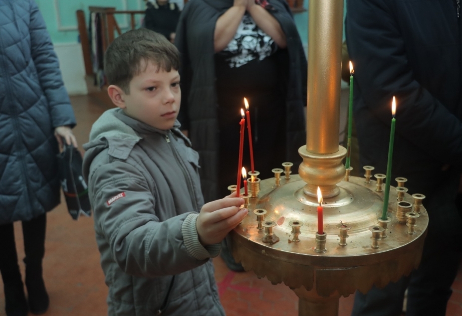Православные христиане Гянджи отметили Рождество Христово -  ФОТО