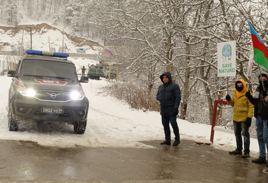 Laçın-Xankəndi yolu: Sülhməramlıların avtomobilinin aksiya yerindən keçidi təmin olunub