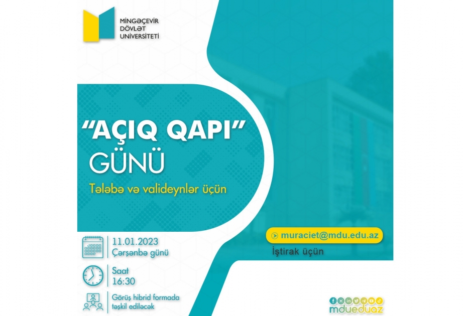Mingəçevir Dövlət Universitetində “Açıq qapı” günləri keçiriləcək