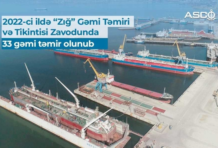 33 buques fueron reparados en el astillero de reparación y construcción naval de Zigh en 2022