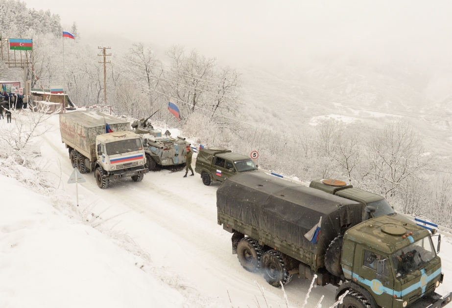 Seven more vehicles belonging to Russian peacekeepers passed freely through protest area on Lachin-Khankandi road