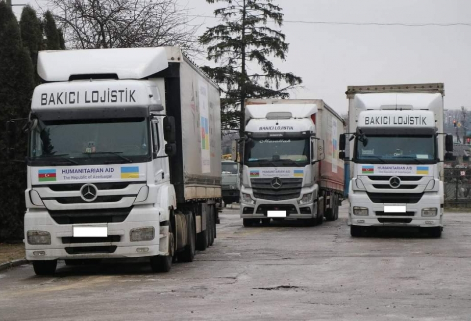 Azərbaycanın göndərdiyi humanitar yardımın ikinci hissəsi Ukraynaya çatdırılıb