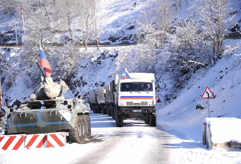Sülhməramlıların daha 7 avtomobili Laçın-Xankəndi yolundan keçib