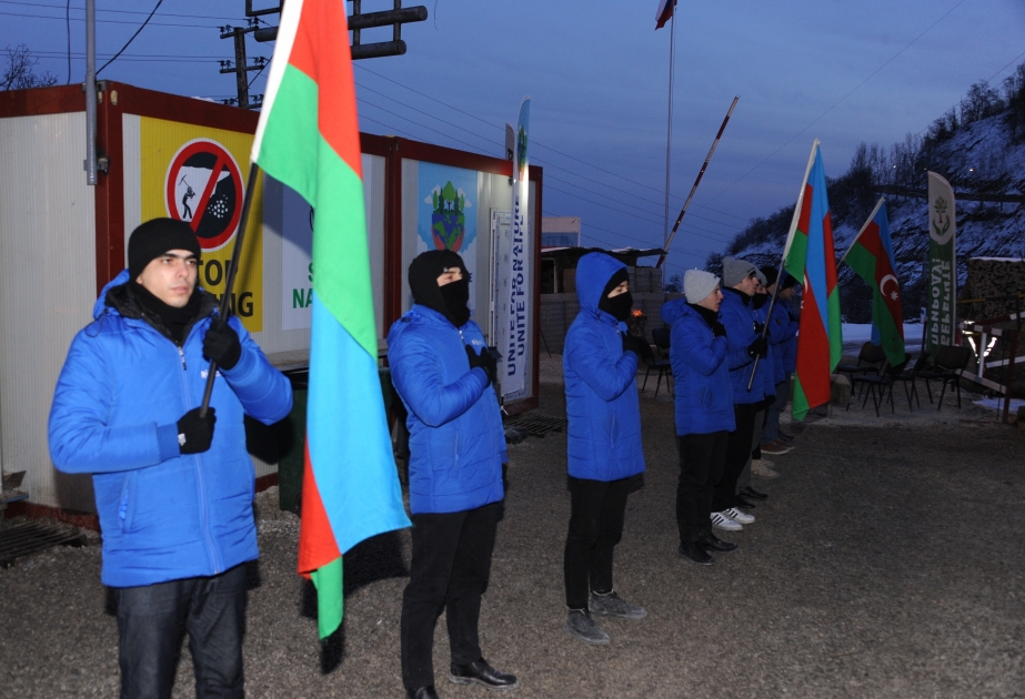 Peaceful protests of Azerbaijani eco-activists on Lachin-Khankandi road enter 35th day
