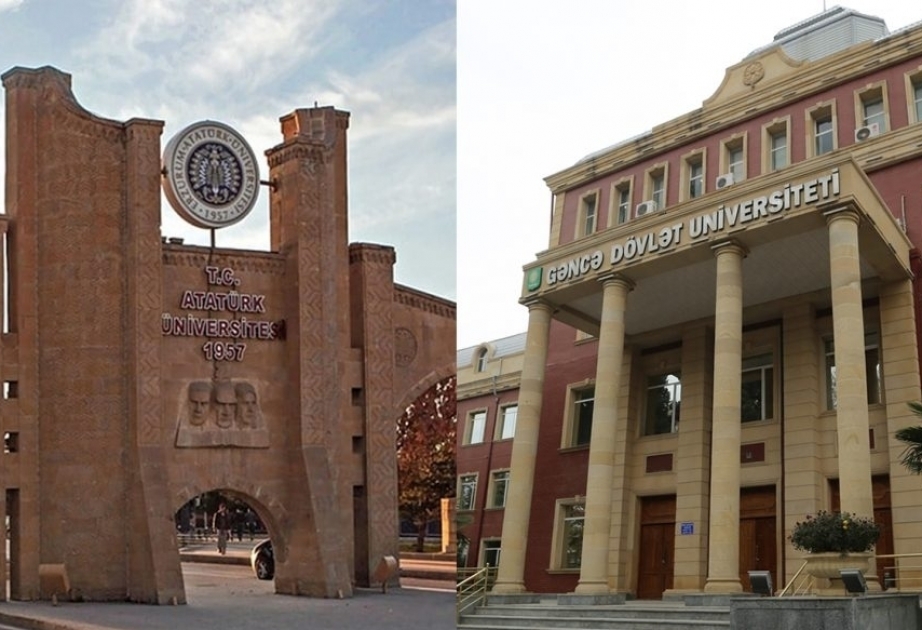 占贾国立大学与阿塔图尔克大学签署合作备忘录
