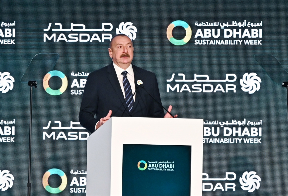 Prezident İlham Əliyev Əbu-Dabi Dayanıqlılıq Həftəsinin açılış mərasimində iştirak edib YENİLƏNİB 3 VİDEO