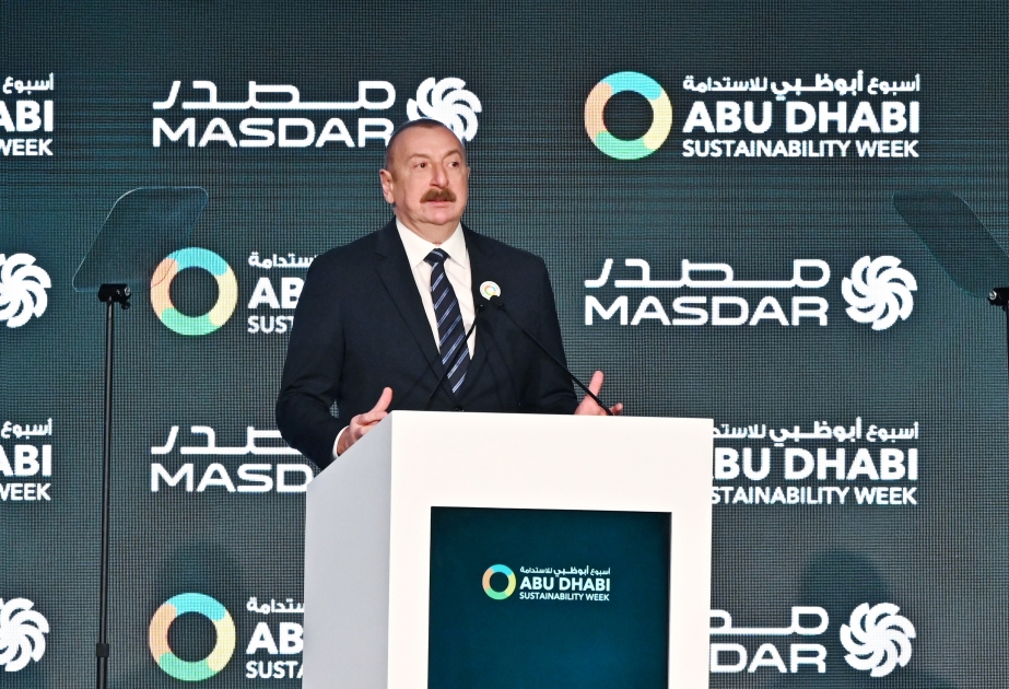 El Presidente de Azerbaiyán asistió a la ceremonia de apertura de la Semana de la Sostenibilidad Abu Dhabi  ACTUALIZADO