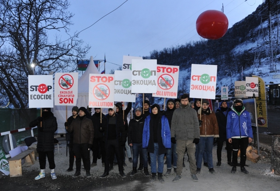 Las protestas pacíficas de los eco-activistas azerbaiyanos en la carretera Lachin-Khankandi entran en su 36º día
