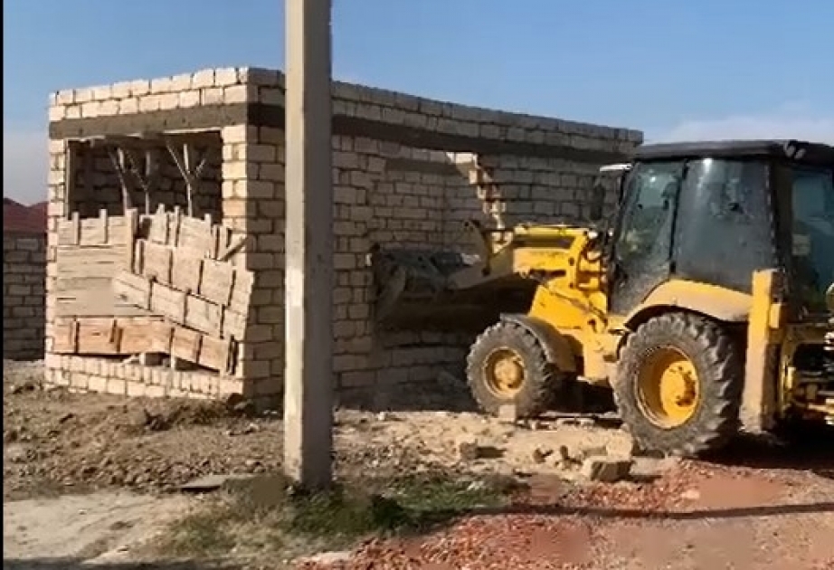 Daha bir qanunsuz tikilən obyekt FHN tərəfindən sökülüb