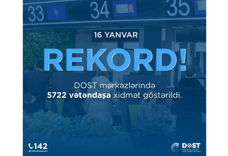 DOST mərkəzlərində yeni rekord qeydə alınıb