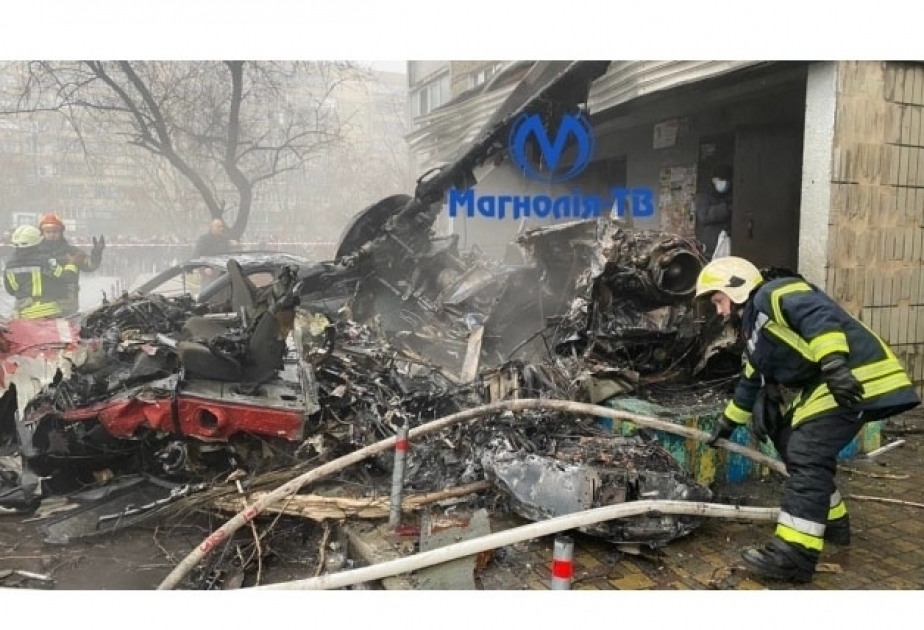 В результате крушения вертолета в Броварах погибли руководители МВД Украины