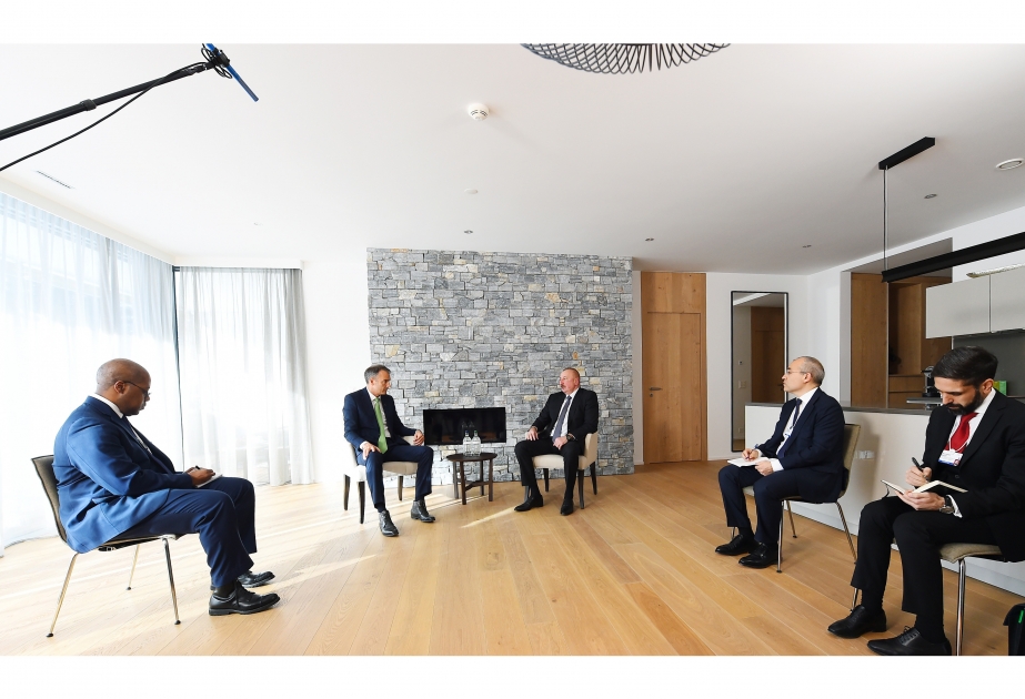 Temas de expansión de proyectos energéticos de Azerbaiyán fueron discutidos en Davos