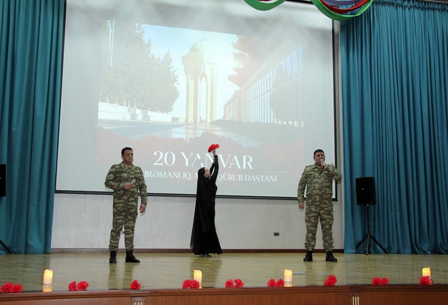 Azərbaycan Ordusunda 20 Yanvar faciəsinin ildönümü ilə əlaqədar silsilə tədbirlər keçirilib VİDEO