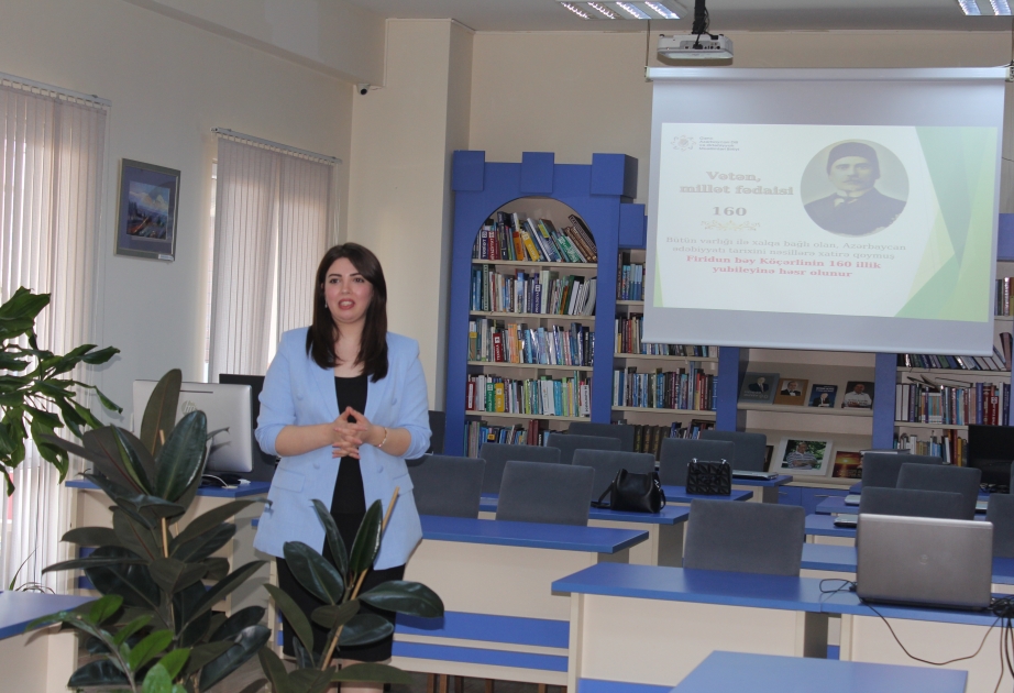 Firidun bəy Köçərlinin 160 illiyi qeyd olunub