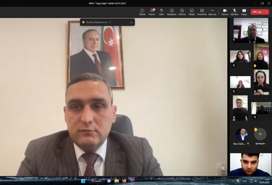 MDU-da imtahan sessiyası çərçivəsində növbəti “Açıq qapı” günü