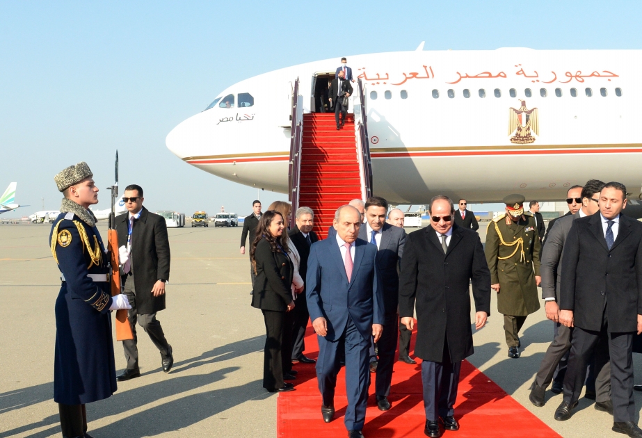 Ägyptens Präsident zu Besuch in Aserbaidschan eingetroffen