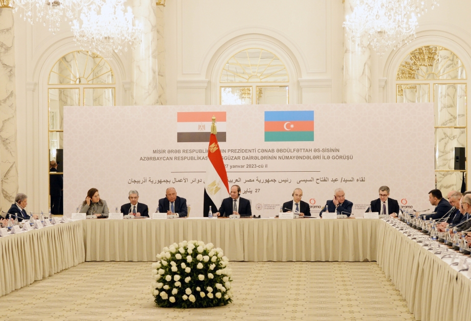 В Баку состоялась встреча Президента Египта с азербайджанскими бизнесменами