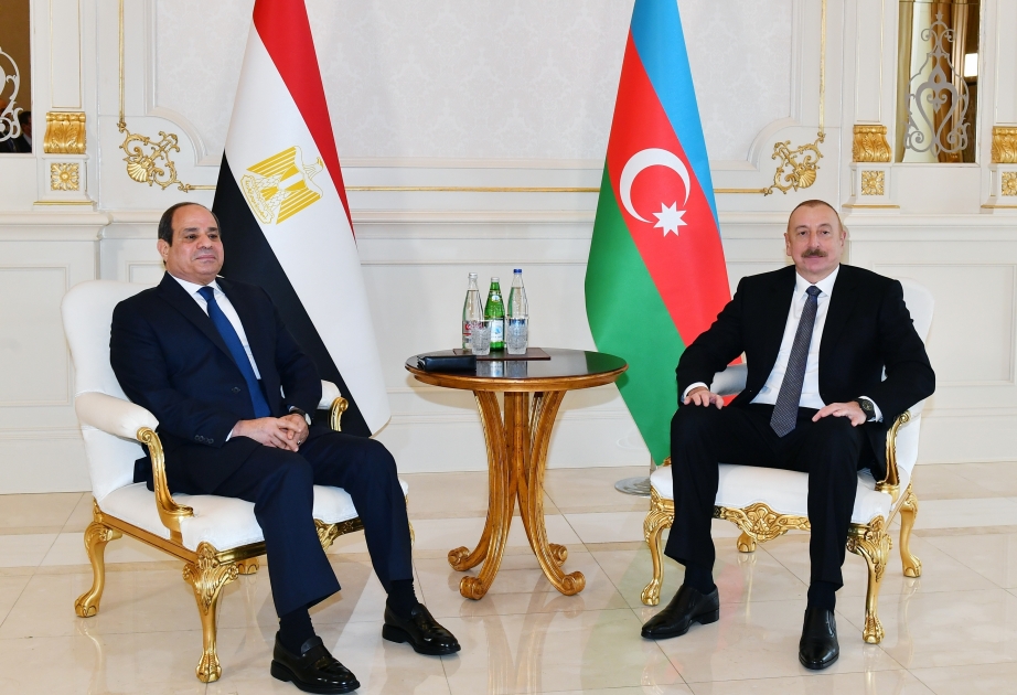Presidents of Azerbaijan and Egypt held one-on-one meeting VIDEO