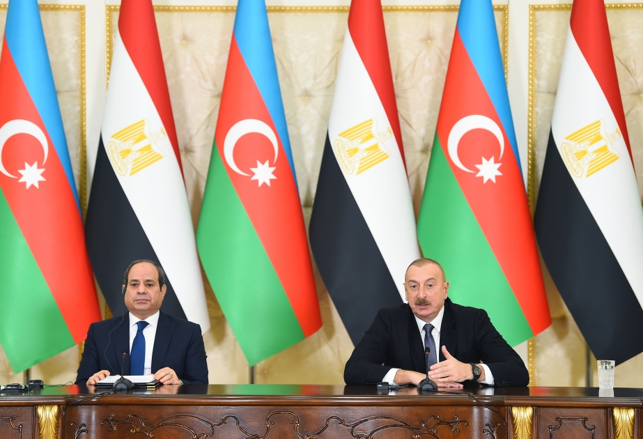 الرئيس إلهام علييف: ثمة جميع الإمكانات من اجل تعميق التعاون بين مصر وأذربيجان
